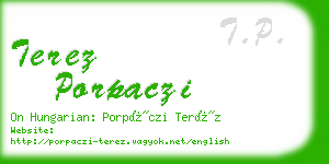 terez porpaczi business card